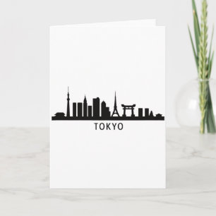 Japan Stadtlandschaft Reise   Tokio Skyline Silhou Karte
