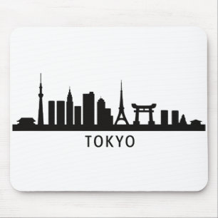 Japan Stadtlandschaft Reise Tokio Skyline Silhou Mousepad