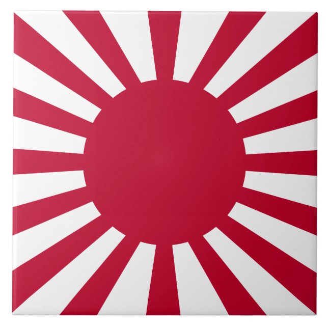 Japan steigende Sonnenflagge Fliese (Vorderseite)