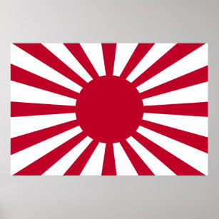 Japan steigende Sonnenflagge Poster