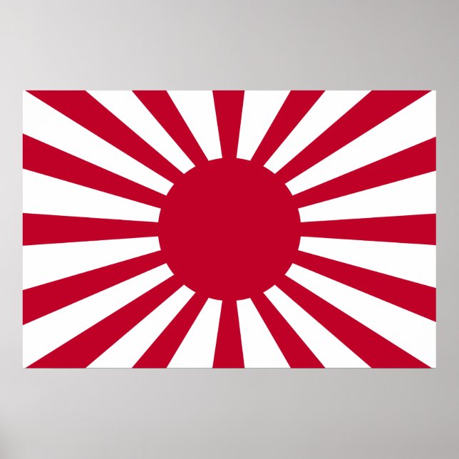 Japan steigende Sonnenflagge Poster (Vorne)
