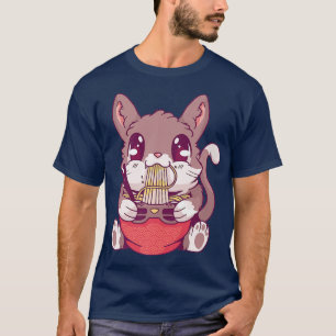 Japan Style Anime Kawaii Ramen Cat T-Shirt