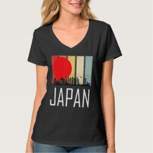 Japan Sunrise Retro Tokyo Skyline mit Tokyo Tower T-Shirt