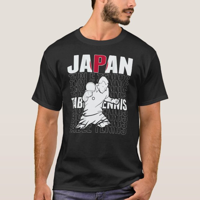 Japan Table Tennis   Support Japanese Ping Pong Te T-Shirt (Vorderseite)