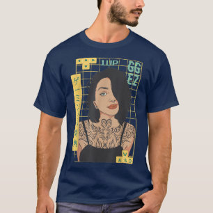 Japan Tattoo Tattoed Gamer Girl Anime Gaming WASD T-Shirt