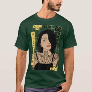 Japan Tattoo Tattoed Gamer Girl Anime Gaming WASD T-Shirt