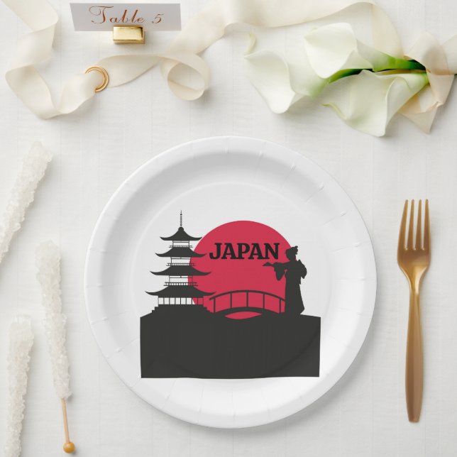 Japan Teller aus Papier (Hochzeit)