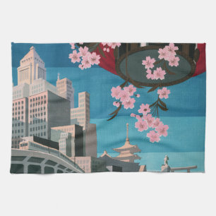 Japan Tokio Vintage Japan Reiseplakat Handtuch