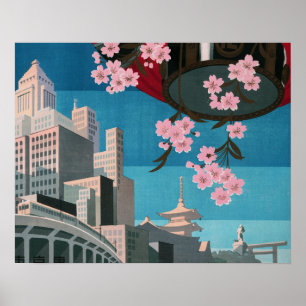 Japan Tokio Vintage Japan Reiseplakat Poster