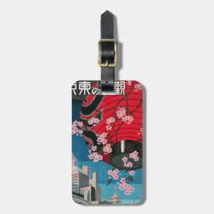 Japan Tokio Vintage Japanisches Reiseplakat Gepäckanhänger