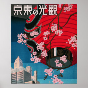 Japan Tokio Vintages japanisches Reiseplakat Poster