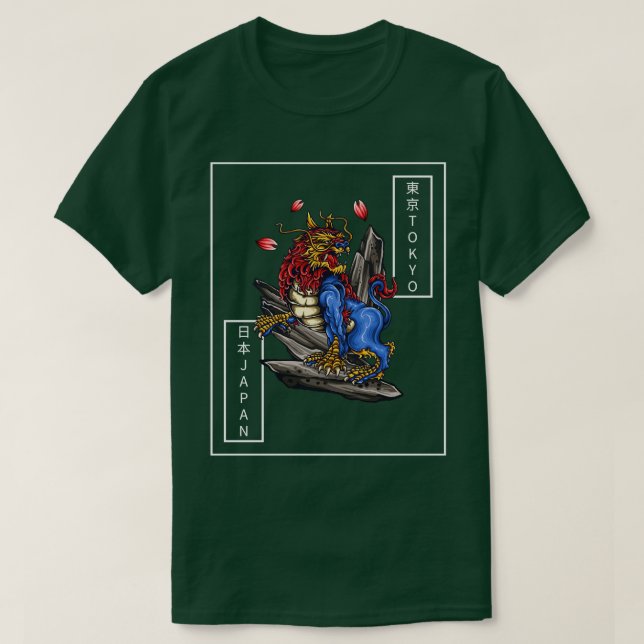 Japan Tokyo Dragon T-Shirt (Design vorne)