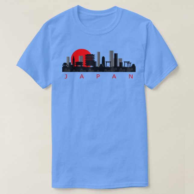 Japan Tokyo Skyline Drawing Art  T-Shirt (Design vorne)