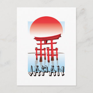 Japan, Torii Gate in Sunset, Postkarte