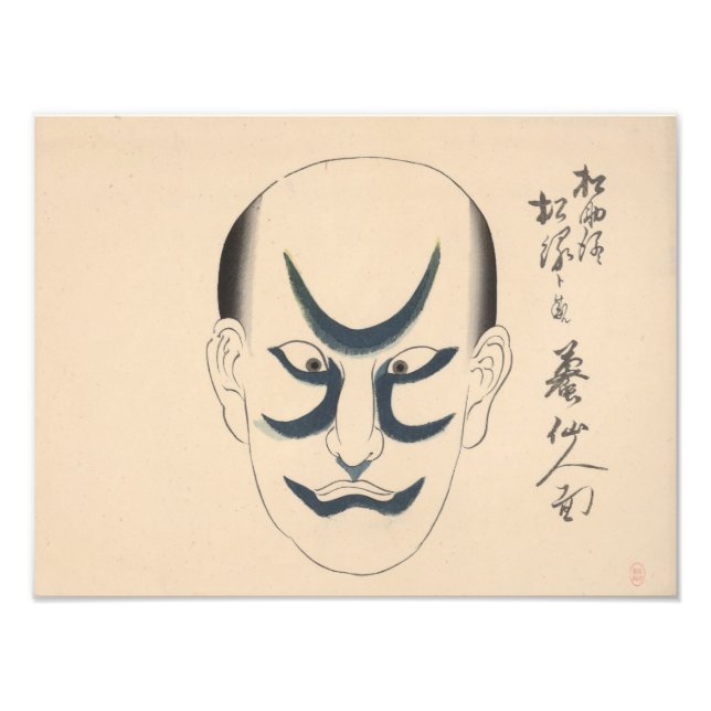 Japan - Traditionelle Kabuki - blau - Fotodruck (Vorne)