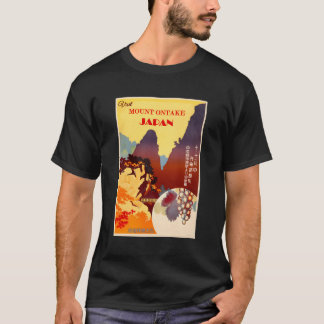 Japan Travel Poster Print Moon Ontake Weintrauben T-Shirt