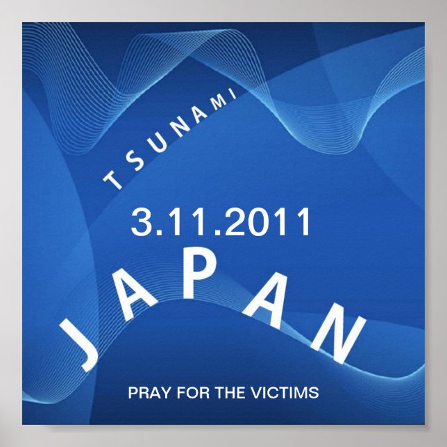 JAPAN TSUNAMI PRAY FÜR DIE OPFER POSTER (Vorne)