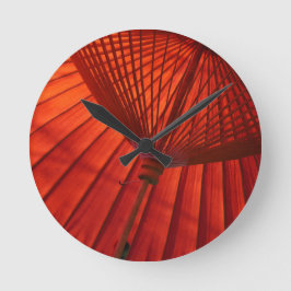 Japan Umbrella Tea K Bangasa White Runde Wanduhr