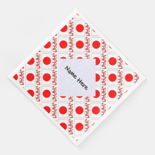 Japan und japanische Flagge mit Ihrem Namen gekach Serviette