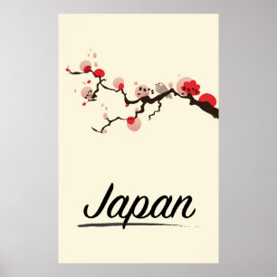 Japan Vintage Reiseplakat. Poster