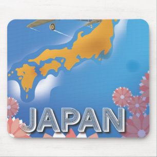 Japan Vintage-Reiseposter Mousepad