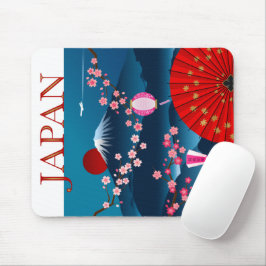 Japan Vintage Travel Poster l Mount Fuji Mousepad