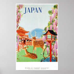 Japan Vintage Travel Poster wiederhergestellt