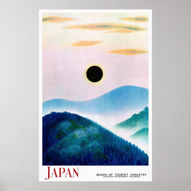 Japan Vintage Travel Poster wiederhergestellt (Vorne)
