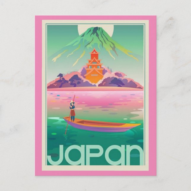 JAPAN Vintage Travel Postkarte (Vorderseite)