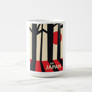 Japan-Vintage-Wald-Reiseposter. Kaffeetasse