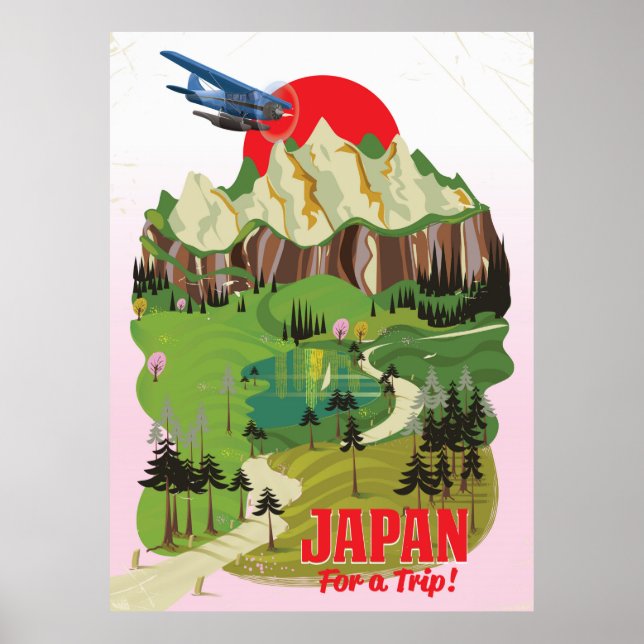 Japan Vintages Reiseplakat Poster (Vorne)