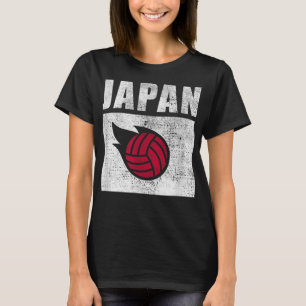 Japan Volleyball Japanische Flagge Retro Vintag Ar T-Shirt