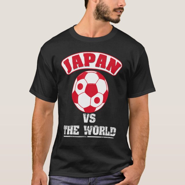 Japan Vs The World Japanese Flag Soccer Football F T-Shirt (Vorderseite)