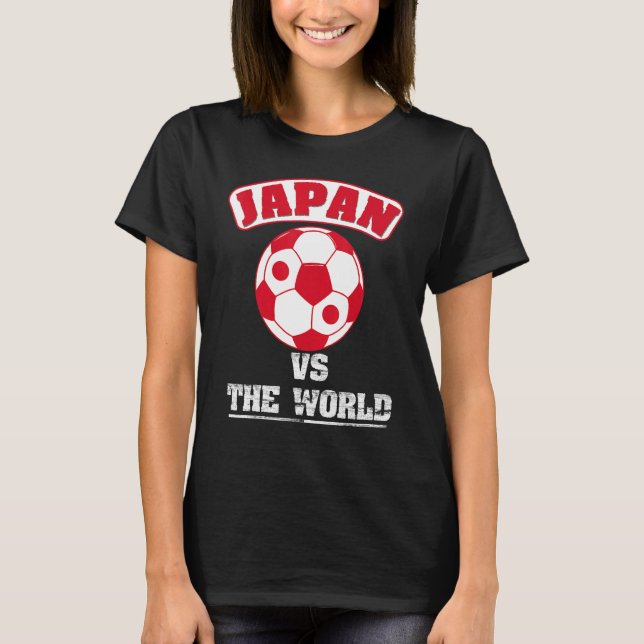 Japan Vs The World Japanese Flag Soccer Football F T-Shirt (Vorderseite)