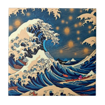 Japan-Welle Sternenhimmel Keramik-Kunstfliese