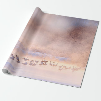 Japan Winternatur. Naturlandschaft, verschneite Na Geschenkpapier