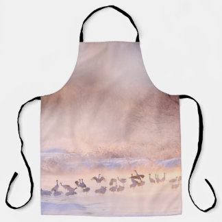 Japan Winternatur. Naturlandschaft, verschneite Na Schürze