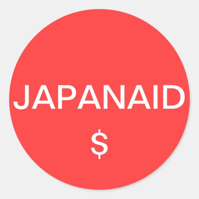 JAPANAID RUNDER AUFKLEBER (Vorderseite)