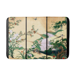 Japanblumenschirm-Vogel-Tier-Bad-Matte Badematte