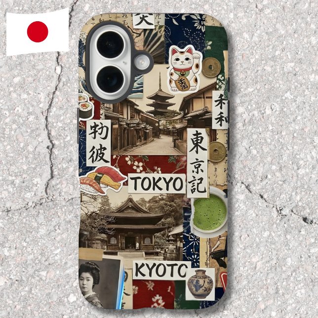 Japancore Collage Japanische Ästhetik Kunst Case-Mate iPhone Hülle (Von Creator hochgeladen)