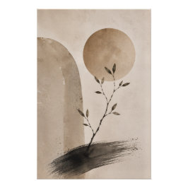 Japandi Botanical Wandkunstposter – Wabi Sabi Poster