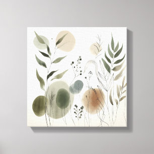 Japandi-Gartenrhythmus-Kunst für ruhige Innenräume Leinwanddruck