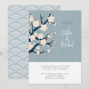Japandi-Kirschbaum-Hochzeitseinladung Einladung