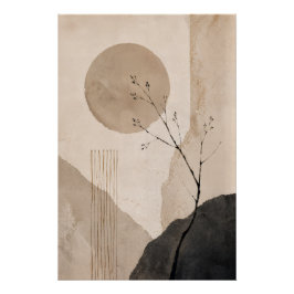 Japandi-Landschaftswandkunstposter Poster