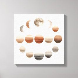 Japandi Moon Phases Back to School Wall Art Leinwanddruck