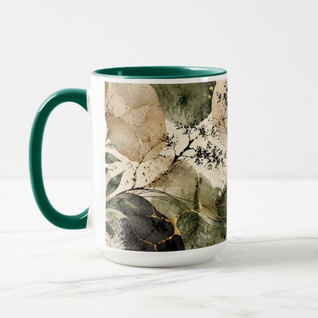 Japandi-Moos-Stein-Morgen-Kaffeetasse Ästhetik Tasse (Links)