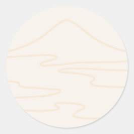 Japandi Runder Aufkleber