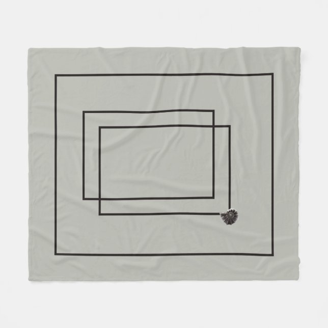 Japandi Seeleben in Beige Fleecedecke (Vorderseite (Horizontal))