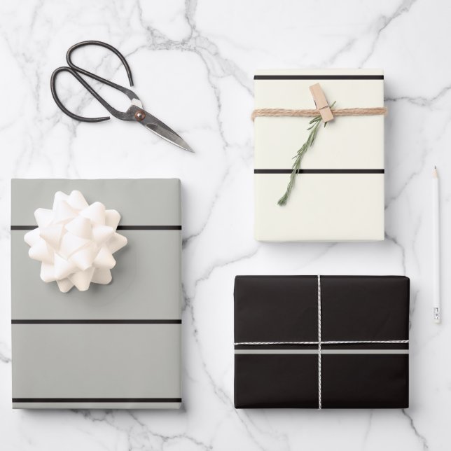 Japandi Seeleben in Beige Geschenkpapier Set (Vorderseite)