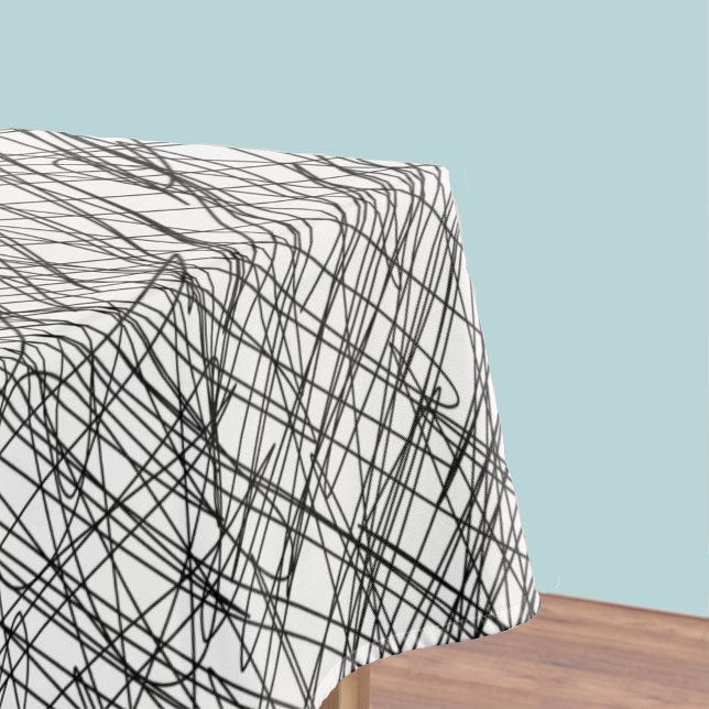 Japandi Textil Stil einfache Linien Skribble Tischdecke (Von Creator hochgeladen)